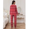 image:imageEkouaer Pajamas Set for Women Soft Comfy Pjs Sets Long Sleeve Sleepwear Loungewear SXXLChristmas Red