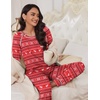 image:imageEkouaer Pajamas Set for Women Soft Comfy Pjs Sets Long Sleeve Sleepwear Loungewear SXXLChristmas Red