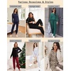image:imageEkouaer Pajamas Set for Women Soft Comfy Pjs Sets Long Sleeve Sleepwear Loungewear SXXLClear Blue