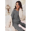 image:imageEkouaer Pajamas Set for Women Soft Comfy Pjs Sets Long Sleeve Sleepwear Loungewear SXXLDark Gray