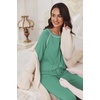 image:imageEkouaer Pajamas Set for Women Soft Comfy Pjs Sets Long Sleeve Sleepwear Loungewear SXXLGray Green