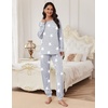 image:imageEkouaer Pajamas Set for Women Soft Comfy Pjs Sets Long Sleeve Sleepwear Loungewear SXXLGray Pink Star