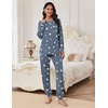 image:imageEkouaer Pajamas Set for Women Soft Comfy Pjs Sets Long Sleeve Sleepwear Loungewear SXXLGray White Star