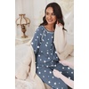 image:imageEkouaer Pajamas Set for Women Soft Comfy Pjs Sets Long Sleeve Sleepwear Loungewear SXXLGray White Star