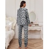image:imageEkouaer Pajamas Set for Women Soft Comfy Pjs Sets Long Sleeve Sleepwear Loungewear SXXLGrey Leopard