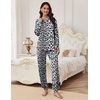 image:imageEkouaer Pajamas Set for Women Soft Comfy Pjs Sets Long Sleeve Sleepwear Loungewear SXXLGrey Leopard