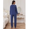 image:imageEkouaer Pajamas Set for Women Soft Comfy Pjs Sets Long Sleeve Sleepwear Loungewear SXXLNavy
