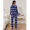 image:imageEkouaer Pajamas Set for Women Soft Comfy Pjs Sets Long Sleeve Sleepwear Loungewear SXXLNavy Blue Christmas