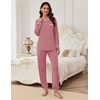 image:imageEkouaer Pajamas Set for Women Soft Comfy Pjs Sets Long Sleeve Sleepwear Loungewear SXXLOld Rose