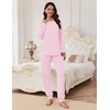 image:imageEkouaer Pajamas Set for Women Soft Comfy Pjs Sets Long Sleeve Sleepwear Loungewear SXXLPink