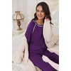 image:imageEkouaer Pajamas Set for Women Soft Comfy Pjs Sets Long Sleeve Sleepwear Loungewear SXXLPurple