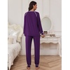 image:imageEkouaer Pajamas Set for Women Soft Comfy Pjs Sets Long Sleeve Sleepwear Loungewear SXXLPurple