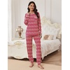 image:imageEkouaer Pajamas Set for Women Soft Comfy Pjs Sets Long Sleeve Sleepwear Loungewear SXXLRed Teddy