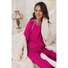 image:imageEkouaer Pajamas Set for Women Soft Comfy Pjs Sets Long Sleeve Sleepwear Loungewear SXXLRose Red