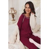 image:imageEkouaer Pajamas Set for Women Soft Comfy Pjs Sets Long Sleeve Sleepwear Loungewear SXXLWine Red