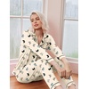 image:imageEkouaer Pajamas Womens Long Sleeve Sleepwear Soft Button Down Loungewear Pjs Lounge Set Nightwear XSXXLApricot Butterfly