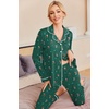 image:imageEkouaer Pajamas Womens Long Sleeve Sleepwear Soft Button Down Loungewear Pjs Lounge Set Nightwear XSXXLChristmas Green With Elk