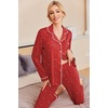 image:imageEkouaer Pajamas Womens Long Sleeve Sleepwear Soft Button Down Loungewear Pjs Lounge Set Nightwear XSXXLChristmas Tree