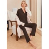image:imageEkouaer Pajamas Womens Long Sleeve Sleepwear Soft Button Down Loungewear Pjs Lounge Set Nightwear XSXXLCoffee