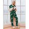 image:imageEkouaer Pajamas Womens Long Sleeve Sleepwear Soft Button Down Loungewear Pjs Lounge Set Nightwear XSXXLDark Greentiger