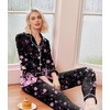 image:imageEkouaer Pajamas Womens Long Sleeve Sleepwear Soft Button Down Loungewear Pjs Lounge Set Nightwear XSXXLFloral Black Pink