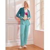 image:imageEkouaer Pajamas Womens Long Sleeve Sleepwear Soft Button Down Loungewear Pjs Lounge Set Nightwear XSXXLFloral Blue Green