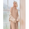 image:imageEkouaer Pajamas Womens Long Sleeve Sleepwear Soft Button Down Loungewear Pjs Lounge Set Nightwear XSXXLKhaki