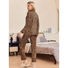 image:imageEkouaer Pajamas Womens Long Sleeve Sleepwear Soft Button Down Loungewear Pjs Lounge Set Nightwear XSXXLLeopard