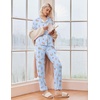 image:imageEkouaer Pajamas Womens Long Sleeve Sleepwear Soft Button Down Loungewear Pjs Lounge Set Nightwear XSXXLLight Blueanimal