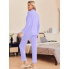 image:imageEkouaer Pajamas Womens Long Sleeve Sleepwear Soft Button Down Loungewear Pjs Lounge Set Nightwear XSXXLLilac