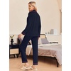 image:imageEkouaer Pajamas Womens Long Sleeve Sleepwear Soft Button Down Loungewear Pjs Lounge Set Nightwear XSXXLNavy