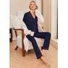 image:imageEkouaer Pajamas Womens Long Sleeve Sleepwear Soft Button Down Loungewear Pjs Lounge Set Nightwear XSXXLNavy
