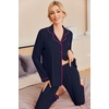 image:imageEkouaer Pajamas Womens Long Sleeve Sleepwear Soft Button Down Loungewear Pjs Lounge Set Nightwear XSXXLNavy