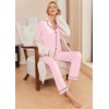 image:imageEkouaer Pajamas Womens Long Sleeve Sleepwear Soft Button Down Loungewear Pjs Lounge Set Nightwear XSXXLPink