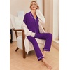 image:imageEkouaer Pajamas Womens Long Sleeve Sleepwear Soft Button Down Loungewear Pjs Lounge Set Nightwear XSXXLPurple