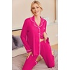 image:imageEkouaer Pajamas Womens Long Sleeve Sleepwear Soft Button Down Loungewear Pjs Lounge Set Nightwear XSXXLRose