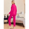 image:imageEkouaer Pajamas Womens Long Sleeve Sleepwear Soft Button Down Loungewear Pjs Lounge Set Nightwear XSXXLRose