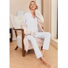 image:imageEkouaer Pajamas Womens Long Sleeve Sleepwear Soft Button Down Loungewear Pjs Lounge Set Nightwear XSXXLWhite With Black Dots