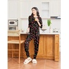 image:imageEkouaer Pajamas Womens Long Sleeve Sleepwear with Long Pants Soft Loungewear Pj Set SXXLChristmas Hat on Black