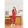 image:imageEkouaer Pajamas Womens Long Sleeve Sleepwear with Long Pants Soft Loungewear Pj Set SXXLChristmas Reindeer on Red