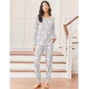 image:imageEkouaer Pajamas Womens Long Sleeve Sleepwear with Long Pants Soft Loungewear Pj Set SXXLGrey Stars