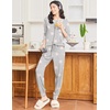 image:imageEkouaer Pajamas Womens Long Sleeve Sleepwear with Long Pants Soft Loungewear Pj Set SXXLGrey Stars