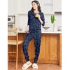 image:imageEkouaer Pajamas Womens Long Sleeve Sleepwear with Long Pants Soft Loungewear Pj Set SXXLNavy Stars
