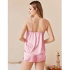 image:imageEkouaer Silk Pajamas Set for Women Satin Camisole Sleepwear Lingerie VNeck Cami Top and Shorts PjsPink