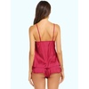 image:imageEkouaer Silk Pajamas for Women Satin Cami Pjs Set V Neck Camisole Shorts Set Adjustable Strap SleepwearWine Red
