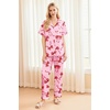 image:imageEkouaer Silk Pajamas for Women Set Satin Pjs Soft Short Sleeve Button Down Sleepwear 3 Piece Loungewear SXXLBow