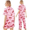 image:imageEkouaer Silk Pajamas for Women Set Satin Pjs Soft Short Sleeve Button Down Sleepwear 3 Piece Loungewear SXXLBow