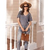 image:imageEkouaer Womens 2 Piece Lounge Set Casual Summer Outfits Ribbed Short Sleeve amp Wide Leg Pants Matching Set for Travel HomePurple