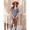 image:imageEkouaer Womens 2 Piece Lounge Set Casual Summer Outfits Ribbed Short Sleeve amp Wide Leg Pants Matching Set for Travel HomeRoyal Blue