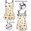 image:imageEkouaer Womens Cami Pajama Sets 2 Piece Cute Print Pjs Soft Tank Top amp Elastic Waist Shorts Camisole Lounge SetPink Cherry